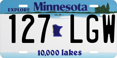 MN license plate 127LGW