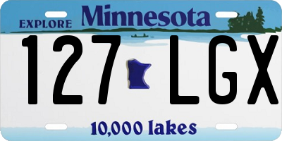 MN license plate 127LGX