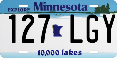 MN license plate 127LGY
