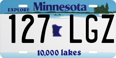 MN license plate 127LGZ