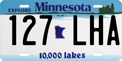 MN license plate 127LHA