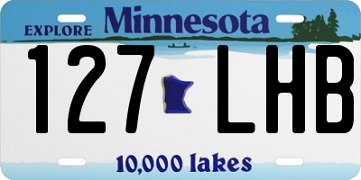 MN license plate 127LHB