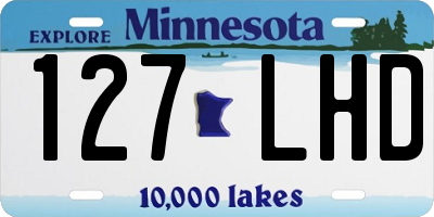 MN license plate 127LHD