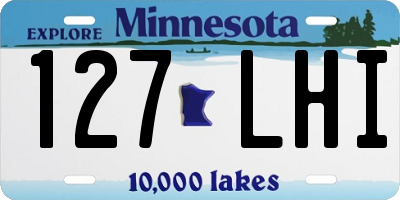 MN license plate 127LHI