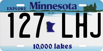 MN license plate 127LHJ
