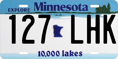 MN license plate 127LHK