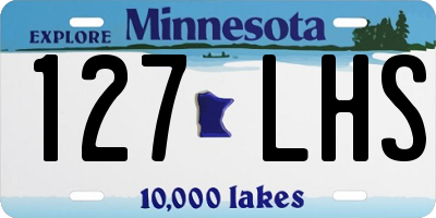 MN license plate 127LHS