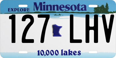 MN license plate 127LHV