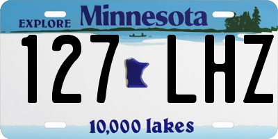 MN license plate 127LHZ