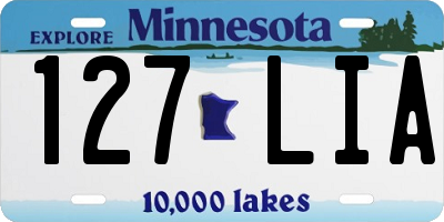 MN license plate 127LIA