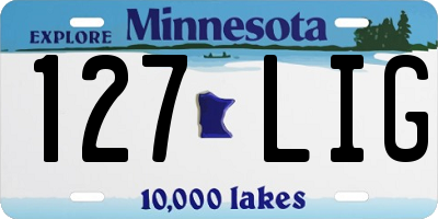 MN license plate 127LIG