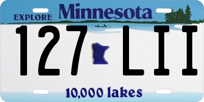 MN license plate 127LII
