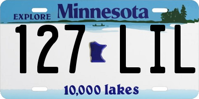 MN license plate 127LIL