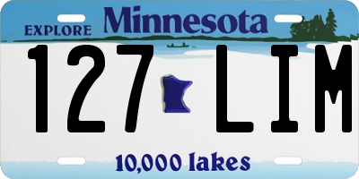 MN license plate 127LIM