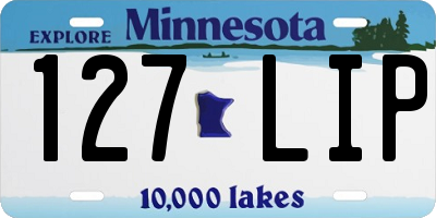 MN license plate 127LIP