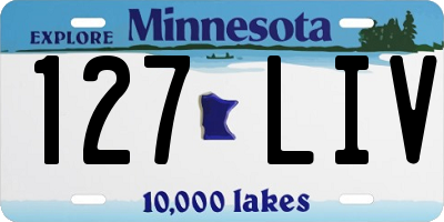 MN license plate 127LIV