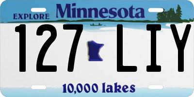 MN license plate 127LIY