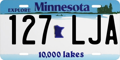 MN license plate 127LJA