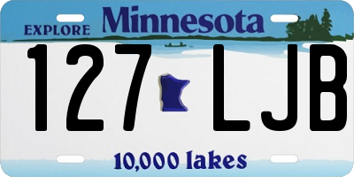 MN license plate 127LJB