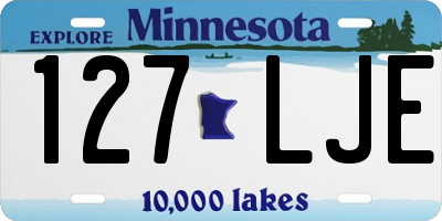 MN license plate 127LJE