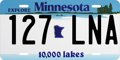 MN license plate 127LNA
