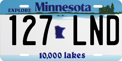 MN license plate 127LND