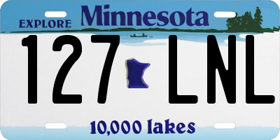 MN license plate 127LNL