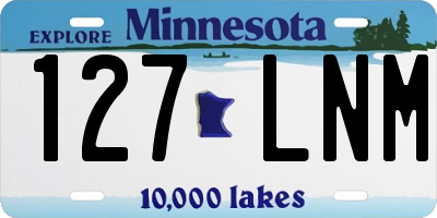 MN license plate 127LNM