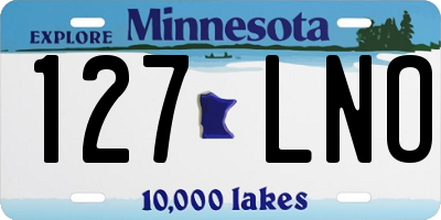 MN license plate 127LNO