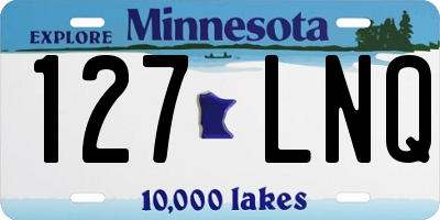 MN license plate 127LNQ