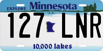 MN license plate 127LNR