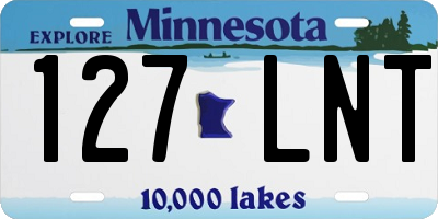 MN license plate 127LNT