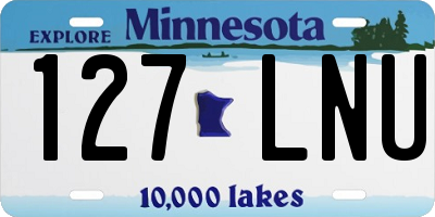 MN license plate 127LNU