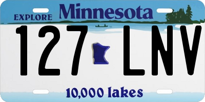 MN license plate 127LNV