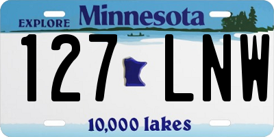MN license plate 127LNW