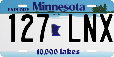 MN license plate 127LNX