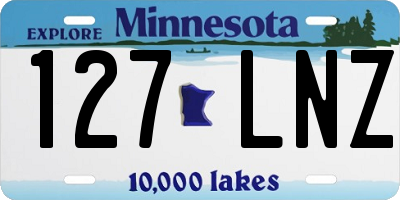 MN license plate 127LNZ