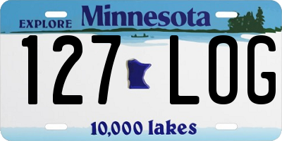 MN license plate 127LOG