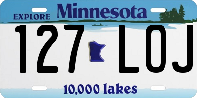 MN license plate 127LOJ