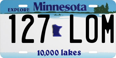 MN license plate 127LOM