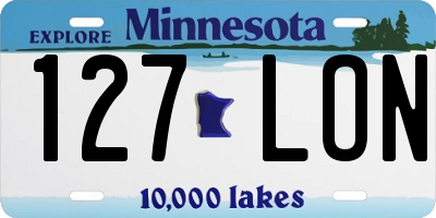 MN license plate 127LON