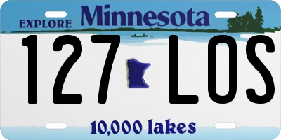 MN license plate 127LOS