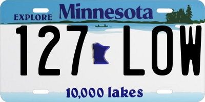MN license plate 127LOW