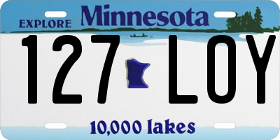 MN license plate 127LOY