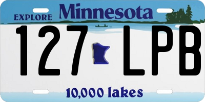 MN license plate 127LPB