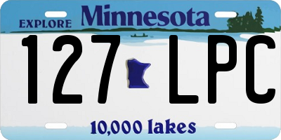 MN license plate 127LPC