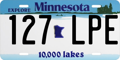MN license plate 127LPE