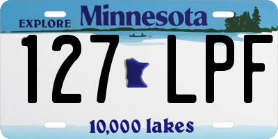 MN license plate 127LPF
