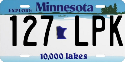 MN license plate 127LPK