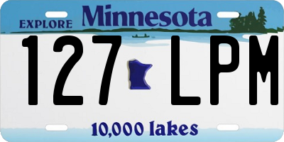 MN license plate 127LPM